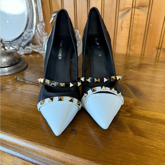 Marc Fisher Hadama studded pumps in Classic black and white - Picture 4 of 5